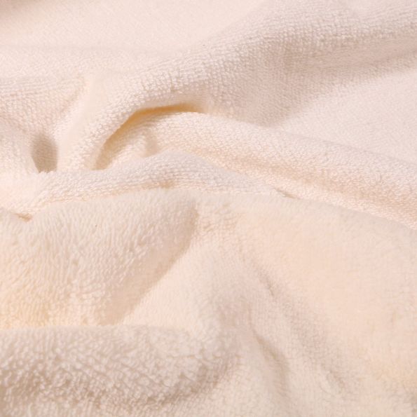 Tissu Éponge réversible Bambou envers polyester tout doux Ecru - Par 10 cm