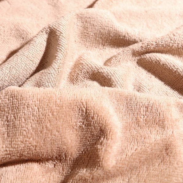 Tissu Éponge réversible Bambou envers polyester tout doux Taupe - Par 10 cm
