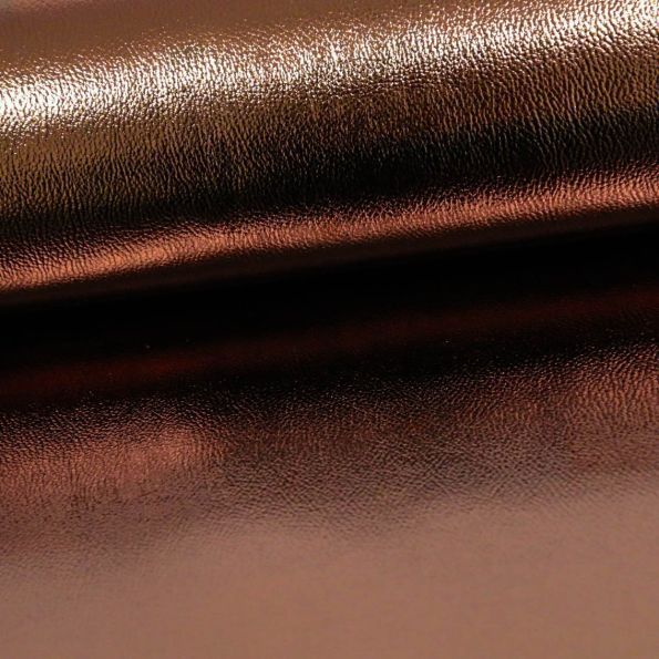 Simili Cuir Premium Métallisé Bronze - Par 50 cm