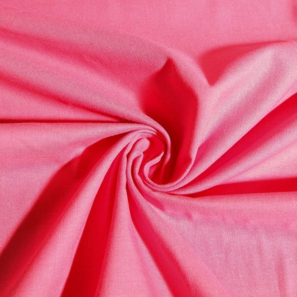 Tissu Coton uni Corail - Par 10 cm