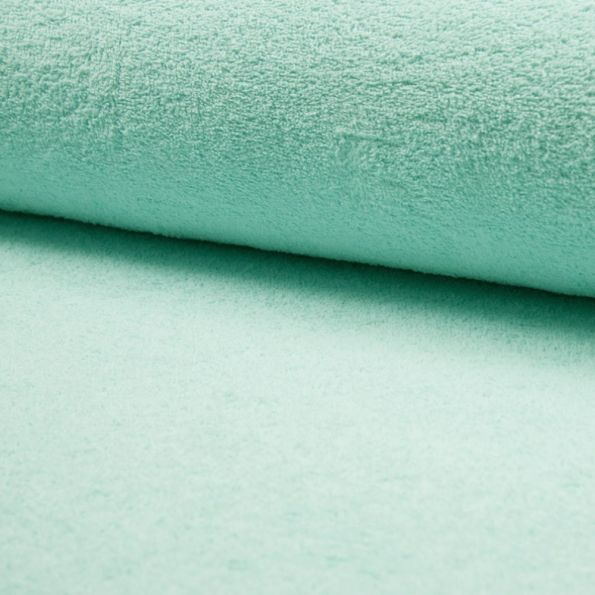 Tissu Eponge légère 320 g/m² Vert menthe - Par 10 cm