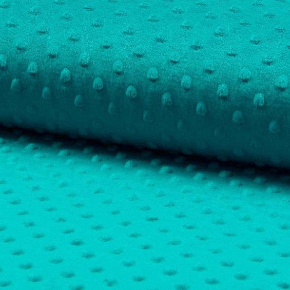 Tissu Minky Ultra doux Pois Opaline - Par 10 cm